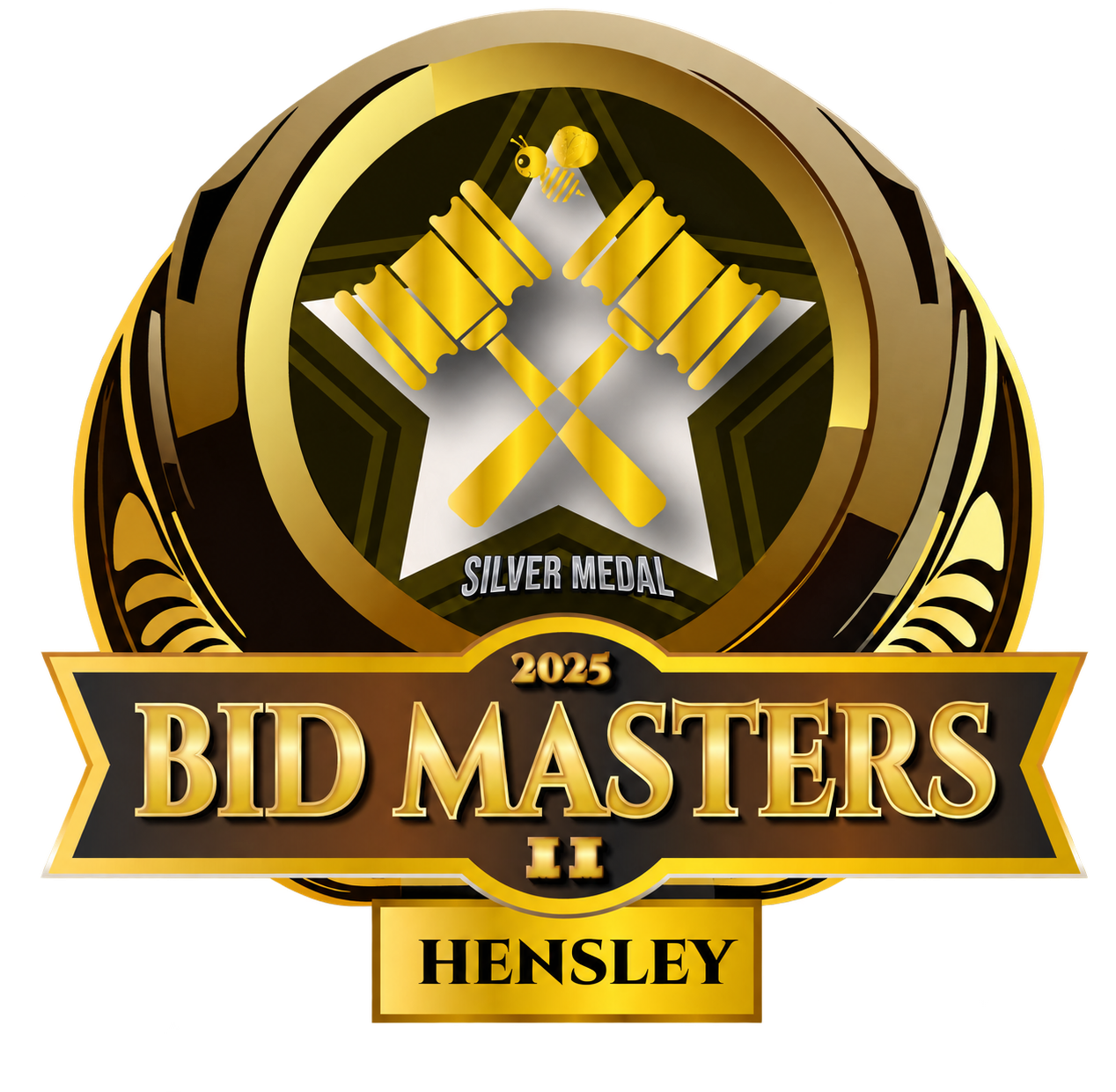 Chris Hensley 2025 Bid Masters Silver Medal badge